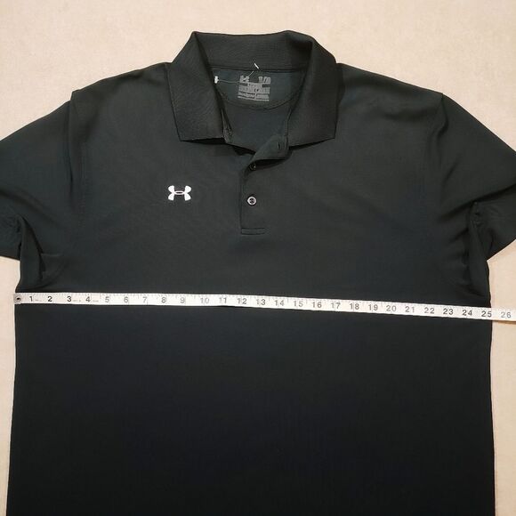 Under Armour Men's Black Polo Golf Short Sleeve Shirt #5 - Picture 3 of 7